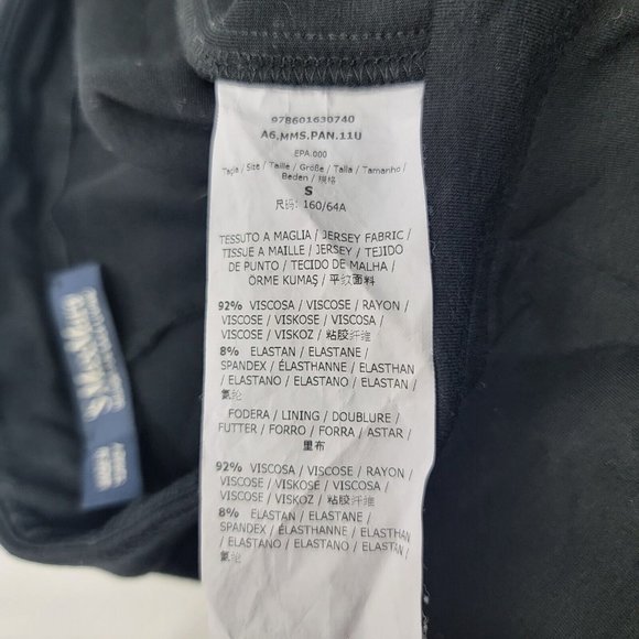 S' MaxMara Small S Solid Black Soft Lightweight Skinny Women's Pants - Picture 6 of 6